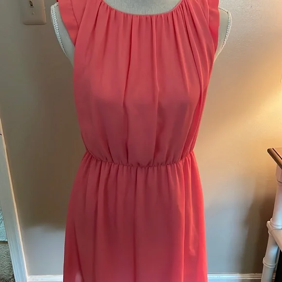 sachin and babi light blue dress VTG Peach Chiffon Evening Dress Long With Scarf